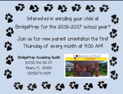 New Parent Orientation Tours